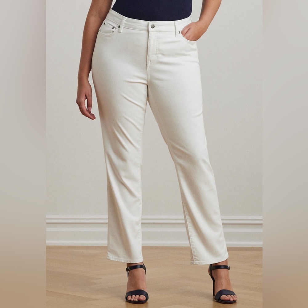 Ralph Lauren Classic White Denim Jeans Size 18W